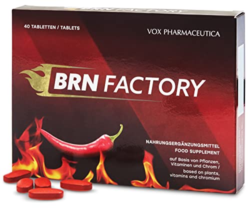 BRN Factory - 40 Rote Tabletten, beschleunigt das Erreichen der gewünschten Ergebnisse. Mit natürlichen Wirkstoffen. Praktisch verpackt für 20 Tage Vorrat. (Nahrungsergänzungsmittel flv)