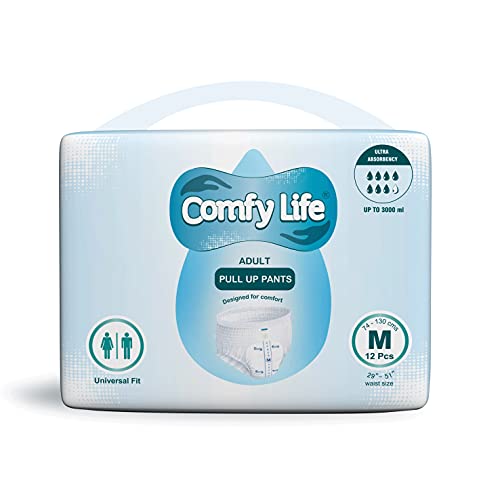 Comfy Life Premium Adult Inkontinenz Pull Up Windelhose Mittel 12er Pack Hohe Saugfähigkeit - (Mengenrabatt für Geschäftskunden verfügbar)