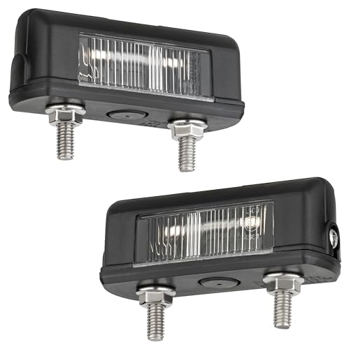 AUTOLIGHT 24 I 2 x Kennzeichenbeleuchtung Nummernschildbeleuchtung 12 Volt Anhänger PKW LKW StVO-Zulassung Abmessungen: 81mm x 28mm x 28mm