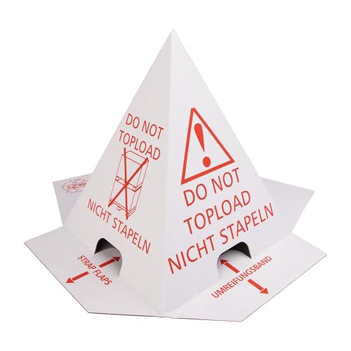 Palettenhütchen 50 Stück | Stapelschutzpyramide als Ladungssicherung | Stapelschutz für Paletten & Kartons