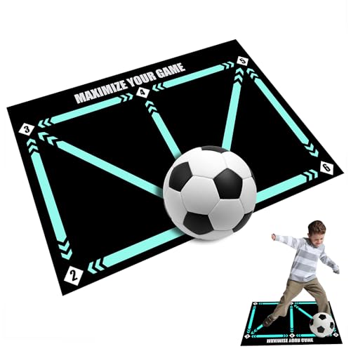 ADDLIVE Fussball Matte, 60 X 90cm Fussballmatte Training, Rutschfeste Fussball Trainingsmatte, Trainingsmatte Fussball, Stoßdämpfende Fussball Matte, Ballkontrollei fußballmatte für Fußballliebhaber