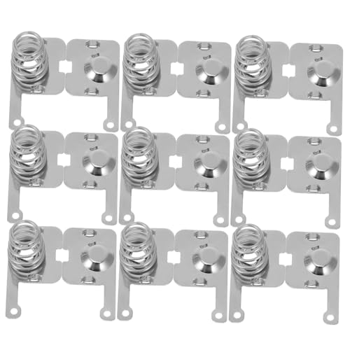 SOLUSTRE 10 Stück Batterie-federkontakte Für Positive Und Negative Umwandlung, Metall-kastenfeder-verzinkung Für Batteriehalter Und Ersatz Mechanischer Federn