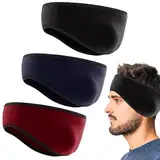 3 Stück Ohrenwärmer, Stirnband Herren, Winter Ohrenwärmer Thermal Ohrenschützer Stirnbänder Warm Winddicht Sport Stirnband für Damen und Herren für Beim/Jogging/Laufen/Fahrrad/Wandern