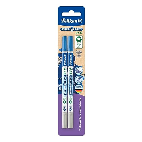 Pelikan Tintenlöscher SuperPirat eco Strichstärke M (Multispitze) Blisterverpackung mit 2 Stück