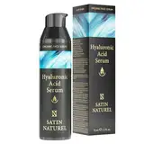 Hyaluron Serum für Männer - Anti Falten, Anti-Aging Feuchtigkeitspflege Gesichtsserum mit BIO Aloe Vera gegen müde Haut für Men - Hyaluronsäure Serum Herren - Gesichtspflege von Satin Naturel