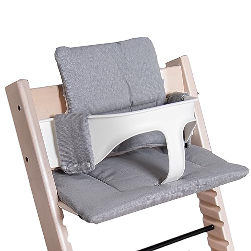 Hoppediz Hochstuhl Sitzkissen Set, passend für Stokke Tripp Trapp, 2-teilig, 100% Bio-Baumwolle, Design Kos