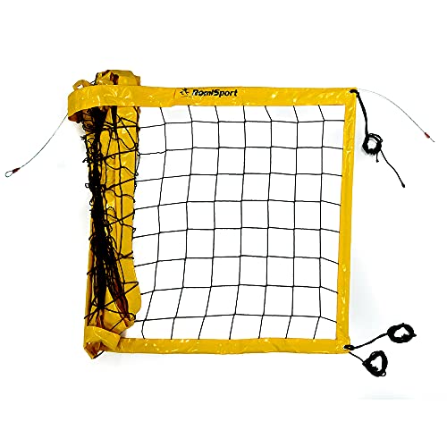 professionelles Netz für Beachvolleyball Volleyball 8.5m professionelles Netz zum Strandvolleyball Gelb Wetterfest Indoor Outdoor Garten Strand Sport