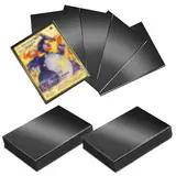 100 Stück Pokemon Karten Hüllen 66x91mm Sammelkarten Kartenhüllen Trading Card Penny Magic the Gathering Sleeves Spielkarten Transparent Pokemon Folien für Yugioh Lorcana MTG TCG Kartenhüllen, Schwarz