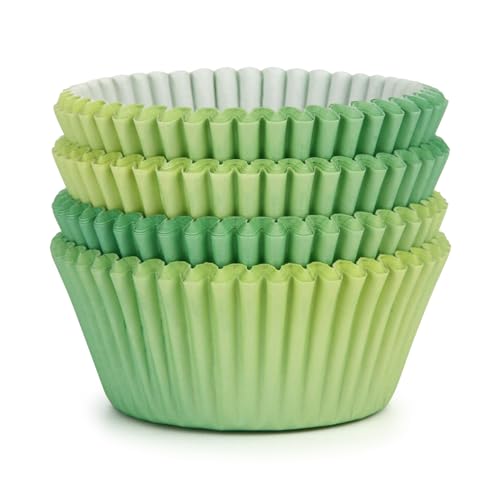 Spesh Muffinförmchen Papier 100 Stück Cupcake Formen Muffin Förmchen Papier für Geburtstag Party Hochzeit(Blau-Grün)