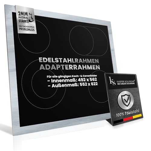 Adapterrahmen für Kochfelder - STABILITÄT OHNE DURCHBIEGEN - 100% passend für Ihr Kochfeld - Adapterrahmen Kochfeld/Kochfeld Rahmen/Kochfeld Umrandung - Für ein sicheres Kochvergnügen!