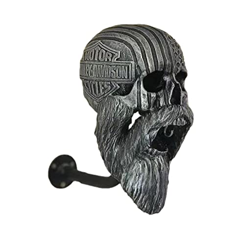 Motorrad Schädel Helmhalter, Totenkopf Helmhalter Wand, Helm Aufbewahrung Halter, Helmaufbewahrungshalter, Helmhalter Wand Skull Kopfhörerhalter Biker Helm, Für Ablage Dekorativen Ausstellen