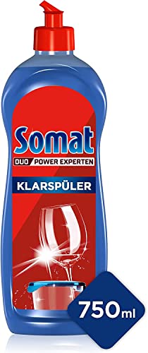 Somat Klarspüler (750 ml), Spülmittel-Zusatz mit Extra-Trocken Effekt, Klarspüler für Geschirrspüler verleiht Gläsern und Geschirr extra Glanz