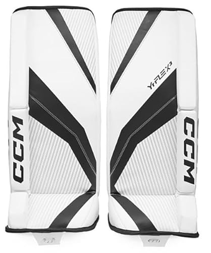 CCM YFlex 3 Goalie Schiene Bambini, Größe:22 Zoll, Farbe:Weiss/blau/schwarz