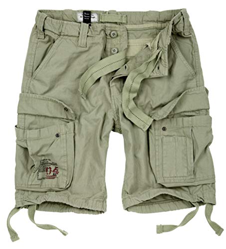 Surplus Raw Vintage Airborne Vintage Herren Cargo Shorts, Oliv Light, XXL