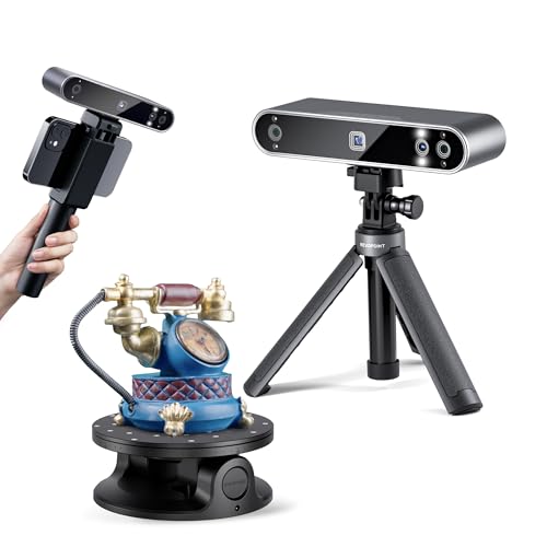 [2023 Upgrade] Revopoint POP 3 Handheld 3D-Scanner für 3D-Drucker mit Farbdaten, 0,05 mm Präzision und einer Scangeschwindigkeit von bis zu 18 FPS, unterstützt Smartphones und Laptops-Advanced