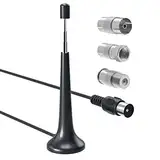 FM UKW Radio Antenne Koaxial Stecker Stabantenne mit Magnetfuß, Ancable Digitale Radio Antenne für Stereo-Empfänger, AV-Empfänger, Stereo-Verstärker, Heimkino-System, HiFi-Receiver