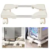 SPORWAY CPU Ständer PC Stand: Universal Einstellbare Computer Halterung Mit 4 Rollen, Unter Schreibtisch Tower Holder Cart für Computergehäuse Hauptrahmen (Weiß)