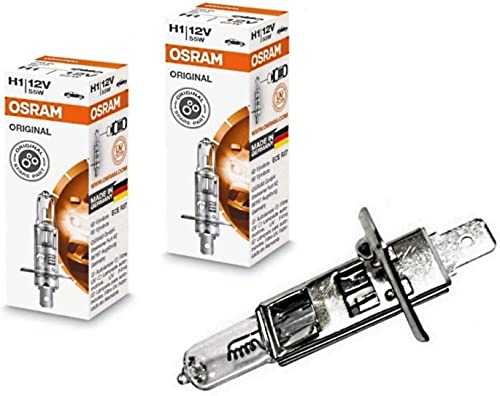 2x Original Osram H1 55W 12V 64150 P14,5s Standard Weiß White High Tech Ersatz Scheinwerfer Halogen Auto Lampe - E-geprüft