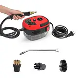 Andoer Dampfreiniger, 2500W Tragbarer Handdampfreiniger Hochtemperatur-Druckdampfreinigungsmaschine mit Bürstenköpfen für Küchenmöbel Badezimmer Auto