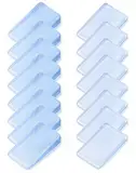 QWORK® 16 x Möbelkeile, 2~5mm Höhe and 2~10mm Höhe Plastik Keil zum Ausgleichen von Schrank und Kommode (Transparent)