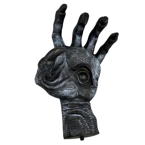 Rubu22a Halloween Lange Fingernägel Teufel Handskulptur Hexen Auge des Teufels Hand Wandhaken Statue Halloween Harz Gruselige Hand Statue Requisiten (A)