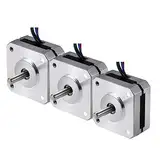 Nema 17 Schrittmotor, 3 Stück Nema 17 Schrittmotor 1A 13Ncm (18.4 oz.in) Haltemoment 4-Lead 1,8 Grad 42 * 42 * 20mm Motor für 3D-Drucker CNC fräsmaschine