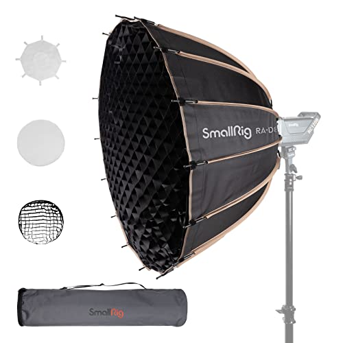 SMALLRIG RA-D85 Parabolic Softbox, 85 cm (33,5 Zoll) Quick Release Studio Reflection Softbox, Mit Bowens Mount für SmallRig COB Video Light 120B 120D 220B 220D und Foto Studio Video Licht - 3586