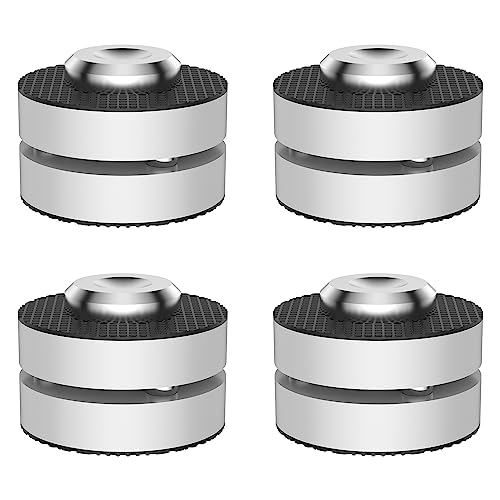 Tertullus 4 Stück Lautsprecher Absorber Füße 44.5mm×28mm Aluminium Schwingungsdämpfer HiFi Shock Absorber Füße Subwoofer Füße Für HiFi Geräte Silver