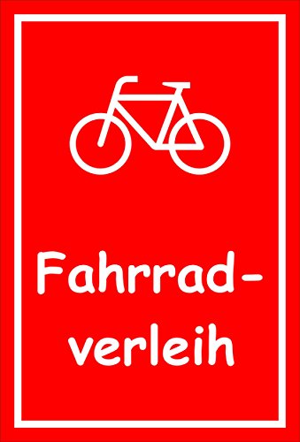 Melis-Folienwerkstatt Aufkleber – Fahrrad-Verleih - 60x40cm – S00050-092-D -20 VAR