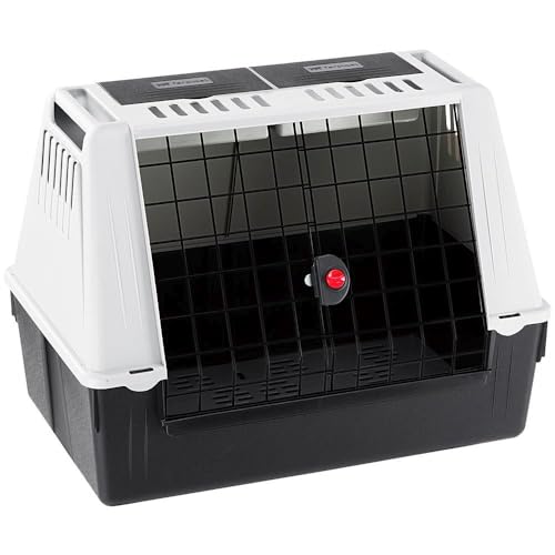 Ferplast Autotransportbox für Hunde Autobox für Hunde Atlas CAR 80, Hundetransportbox Hundebox fü Auto mit Sicherheitshaken, Hervorragende Belüftung, 82 x 51 x h 61 cm.