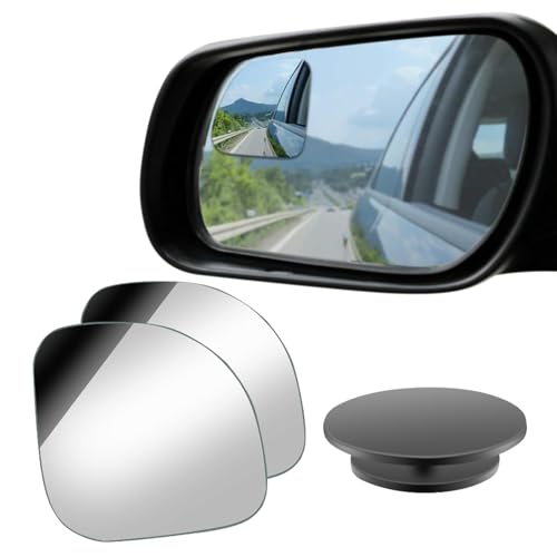 Toter Winkel Spiegel,Verstellbarer Weitwinkel-Rückspiegel,Seitenspiegel für Auto,360 ° drehbarer,Verstellbarer HD-Glas-Spiegel,konvex,für Autos,LKWs,2 Stück