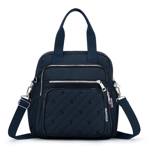 HUA ANGEL Eleganz Handtasche Damen UmhäNgetasche Mittelgroß Mit Mehreren FäCher FüR Handy Und GeldböRse Anti-Diebstahl Schultertasche Damen Crossbody FüR Sport Arbeit Einkaufen Reisen