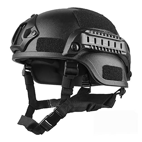 Fast Helm, gepolstert, 22,05–23,62 Zoll, freie Größe, Airsoft-Helm, universeller Paintball-Helm, verstellbare Seitenschiene, NVG-Halterung, schützender Bump-Helm für die Jagd, Airsoft-Helm, Bump-Helm,