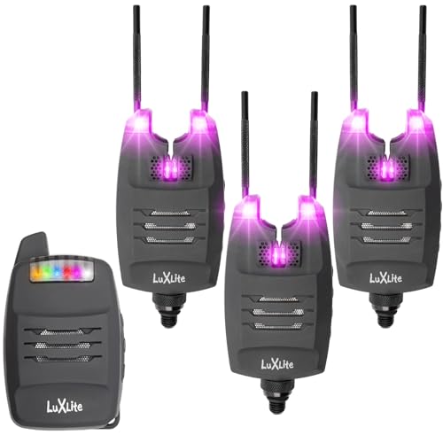 Angel Domäne Funkbissanzeiger Set Luc Lite Purple 3+1 im Hardcase