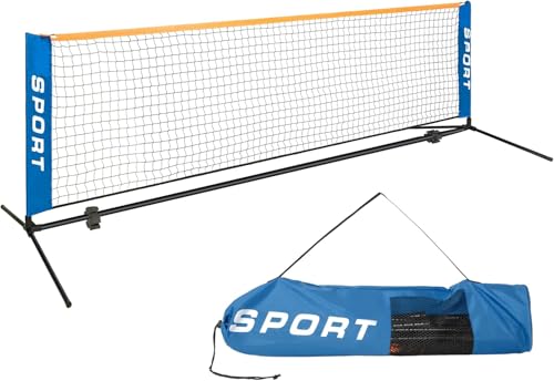 AKOZLIN Tennisnetz 10ft(3 M), Faltbares Tennistrainernetz, Leichtes Tragbares Tennisnetz für Kinder, Einfaches Aufstellen mit Tragetasche, für Hinterhof, Garten, Übungsplatz, Drinnen, Draußen