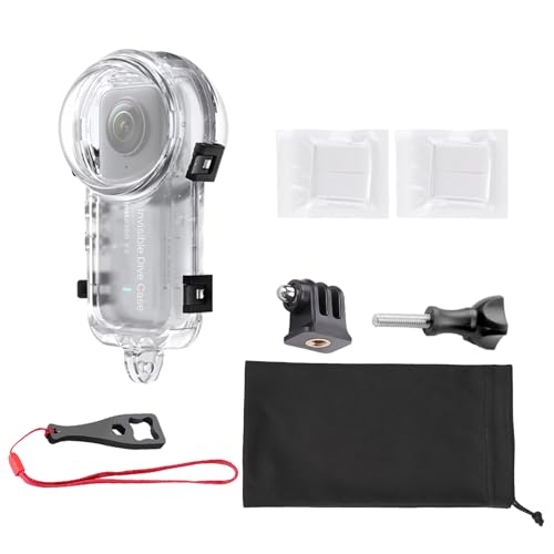 Insta 360 X5 Invisible Dive Case, Splash Prevention Housing Waterproof Up to 60m (197ft) Underwater Dive Protective Shell for Insta360 X5 with Bracket Accessories