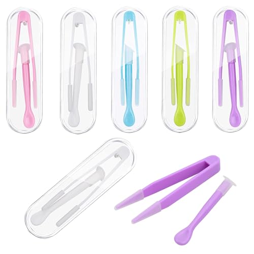 6 Stück Kontaktlinsen Einsetzhilfe,Kontaktlinsen Entfernen,Kontaktlinsen Inserter Remover,Kunststoff kontaktlinsen sauger,Kontaktlinsen Entferner Remover mit Saugnapf Bunte Contact Lens Tweezers