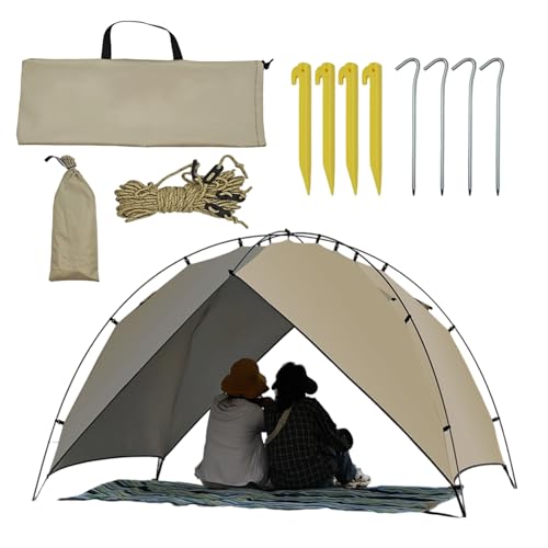 Großes Familienzelt - stabile Kuppelform, extra große Kapazität | Langzeitaufenthalt Schutz, Quick Assembly, perfektes winddes Outdoor-Zelt für Autocampingveranstaltungen, Reisebettwäsche mit Bi