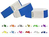 500 Eintrittsbänder aus Tyvek - Party Einlassbänder, Securebänder, Festival Armbänder, Kontrollbänder für dein Event (Neon Blue)