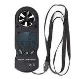 Digitaler Anemometer, Digitales Thermometer-Hygrometer-Anemometer, 3-in-1-Mini-Hand-Multifunktions-Digitales Thermo-Hygrometer Tragbares Windgeschwindigkeitsmesser-Anemometer