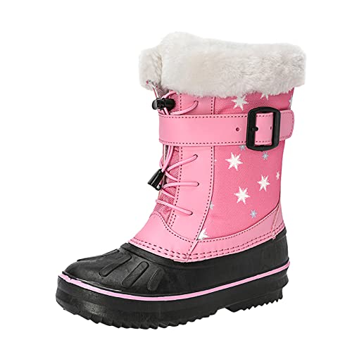 Generisch Kinder Winterstiefel Boots Kinderschuhe Schneestiefel Kinder Gefütterte Schneestiefel Kleinkind Schneestiefel Winterstiefel Flat Bootie Winterschuhe Stiefeletten