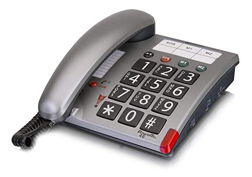 amplicomms Powertel 46 (Systemtelefon, Telefon für ältere Menschen)