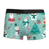 Weihnachten Boxershorts Herren Lustig Druck Weihnachts Unterhosen Leicht Bequeme Boxer Weich Luftig Retroshorts Mode Trend Unterhose Männer Weihnachts Geschenke