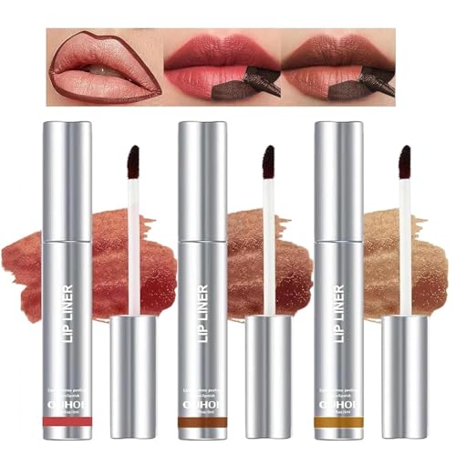Abnehmbares Lip Liner Set 3 Farben Peel lip liner Longwear und Pigmentierte Lip Pencil Peel Off Lip Stain