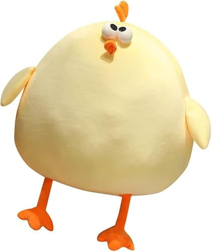 Maomoto Lustiges Fettes Huhn Plüschkissen 45 cm, super weiche Simulation Mutter Henne Puppe, süßes Plüsch Huhn Kissen, Huhn Plüsch Nackenkissen, gelbes Huhn Stofftier für Jungen Mädchen Geschenke