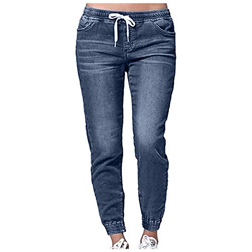 QWUVEDS Hosen Taillierte Hosen Jeans Mid Laterne Damenpoket Spitze Denim lässige Damenjeans Kurze Jeanshosen Herren Breit Freizeithose Damen Freizeithose Damen Sommer Freizeithose Damenlang