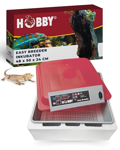 Hobby Terraristik Easy Breeder I Inkubator für Reptilieneier I Digitaler Brutkasten für Echsen, Schlangen & weiteren Reptilienarten I Brustmaschine für bis zu 18 Inkubationsbehälter I Inkubationsbox