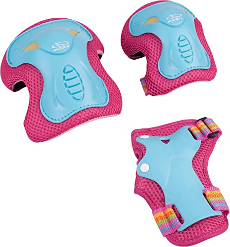 HUDORA Protektoren Kinder Skate Wonders, Protektoren-Set Inliner, Gr. M, 83318