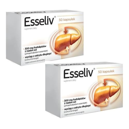 Esseliv 2x50 Der Ersatz Essentiale Forte, Leberschutz, Metabolismus von Fett, Leberfunktion, Optimierung Fettabbau und unterstützt die Verdauung, Untersetzer MiL4