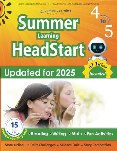 Summer Learning HeadStart, Grade 4 to 5: Fun Activities Plus Math, Reading, and Language Workbooks: Bridge to Success with Common Core Aligned ... Learning HeadStart by Lumos Learning, Band 4)